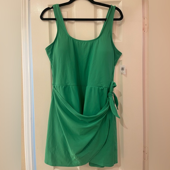 Old Navy Other - XL Old Navy Side-tie Swim Dress Beach Cruiser Green